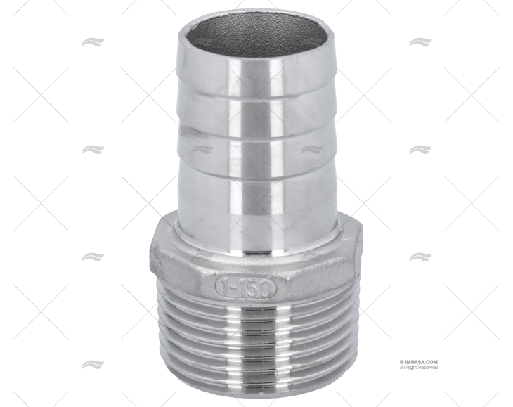 HOSE CONNECTOR MALE 1' x 25mm S.S.