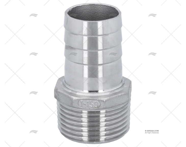 HOSE CONNECTOR MALE 1' x 25mm S.S.