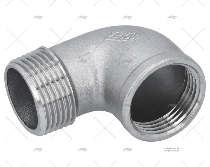 COUDE MALE/FEMELLE INOX 3/4"