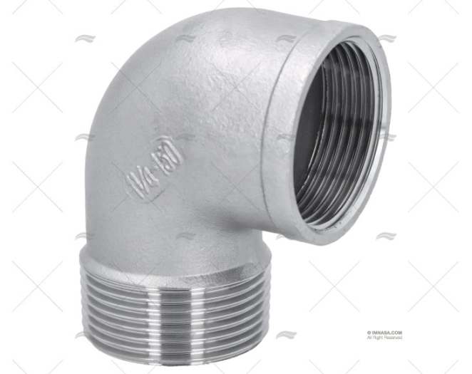 COUDE MALE/FEMELLE INOX 1 1/4"