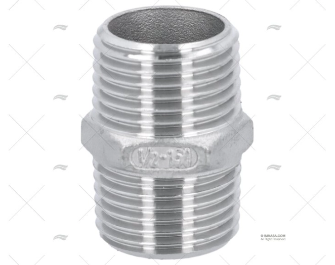 NIPPLO INOX M-M 1/2"