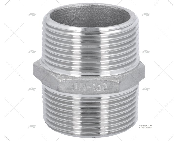 MAMELON DOUBLE MALE INOX 1 1/4"