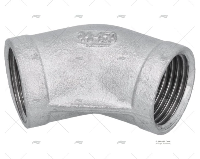 COTOVELO INOX F-F 45º 3/8"