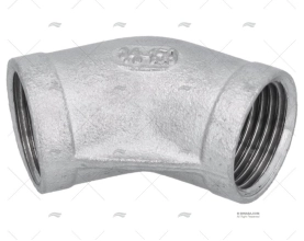 COTOVELO INOX F-F 45º 3/8"