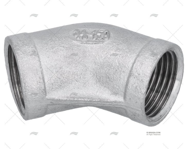 COTOVELO INOX F-F 45º 3/8"