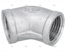 COTOVELO INOX F-F 45º 1/2"