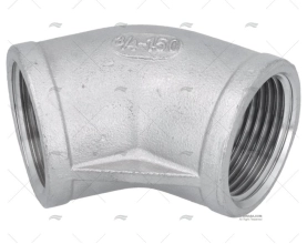GOMITO INOX FEMMINA-FEMMINA 45º 3/4"