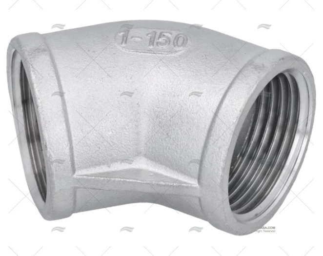 GOMITO INOX H-H 45º 1"