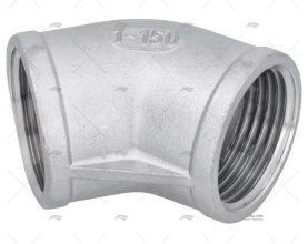 GOMITO INOX H-H 45º 1"