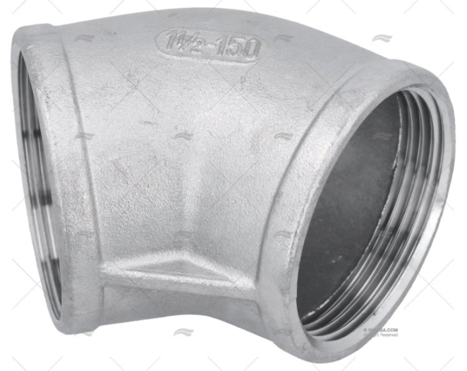 COTOVELO INOX H-H 45º 1"1/4