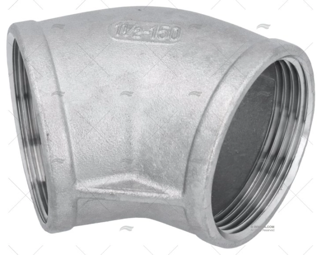 GOMITO INOX F-F 45º 1"1/2