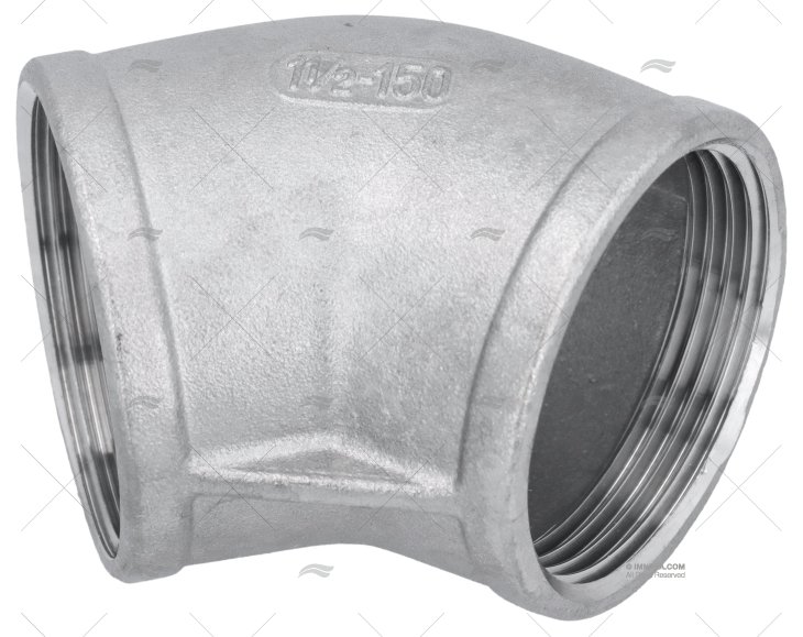 COUDE FEMELLE INOX 45º 1 1/2"
