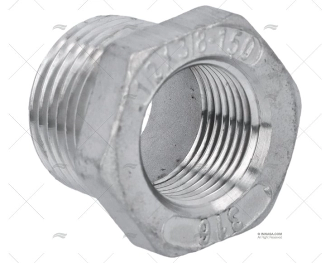 REDUÇÃO INOX M-F 3/4"-1/2"