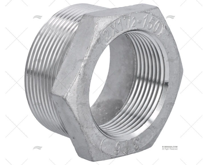 HEX BUSHING MALE 2' FEMALE 1 1/2' S.S.