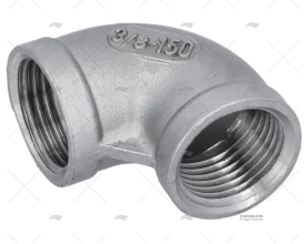 COTOVELO INOX H-H 90º 3/8"