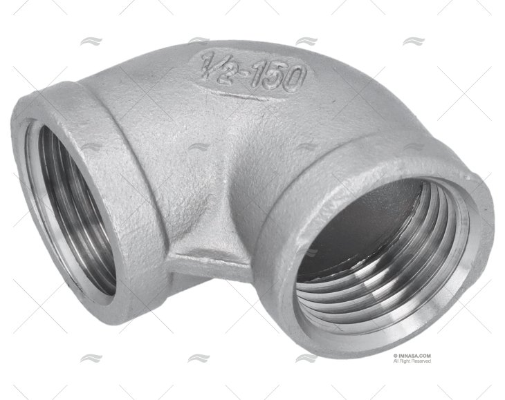COTOVELO INOX F-F 90º 1/2"