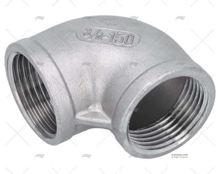 COTOVELO INOX F-F 90º 3/4"