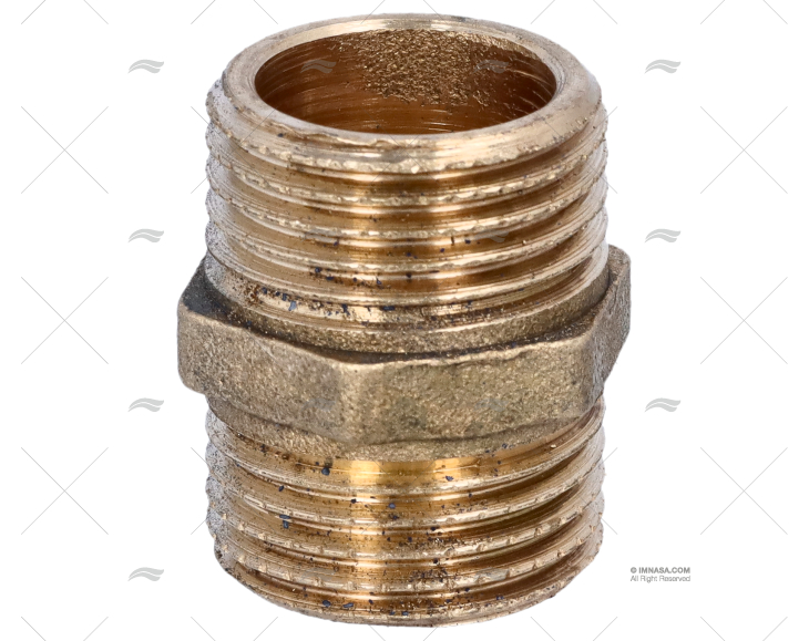 BRASS COUPLER MALE-MALE 1/2