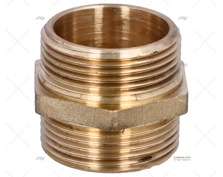 BRASS COUPLER MALE-MALE 1 1/4