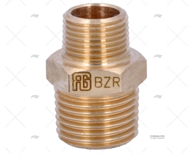 NÍPEL BRONZE M-M 1/2"-3/8" GUIDI