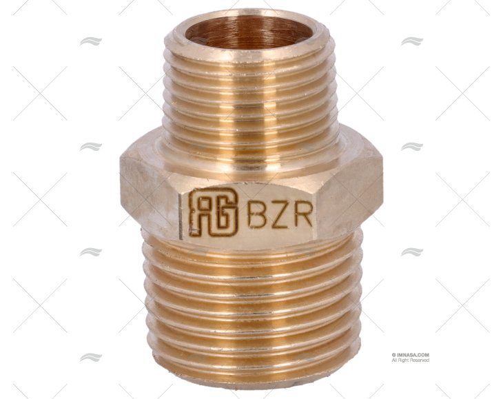 NÍPEL BRONZE M-M 1/2"-3/8" GUIDI