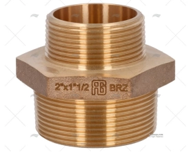 BRONZE COUPLER  MALE-MALE 2"-1"1/2 GUIDI