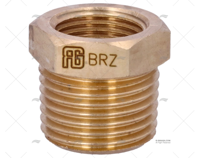 REDUÇÃO BRONZE M-F 1/2"-3/8" GUIDI