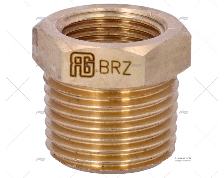 REDUCCION BRONCE M-H 1/2"-3/8" GUIDI