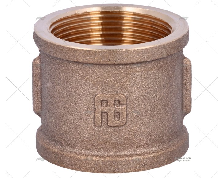 NÍPEL BRONZE FÊMEA-FÊMEA 1"1/2 GUIDI