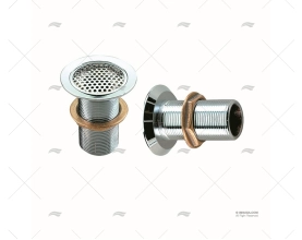 DRAIN STRAIGHT 19mm BRASS CHROME-PLATED PERKO