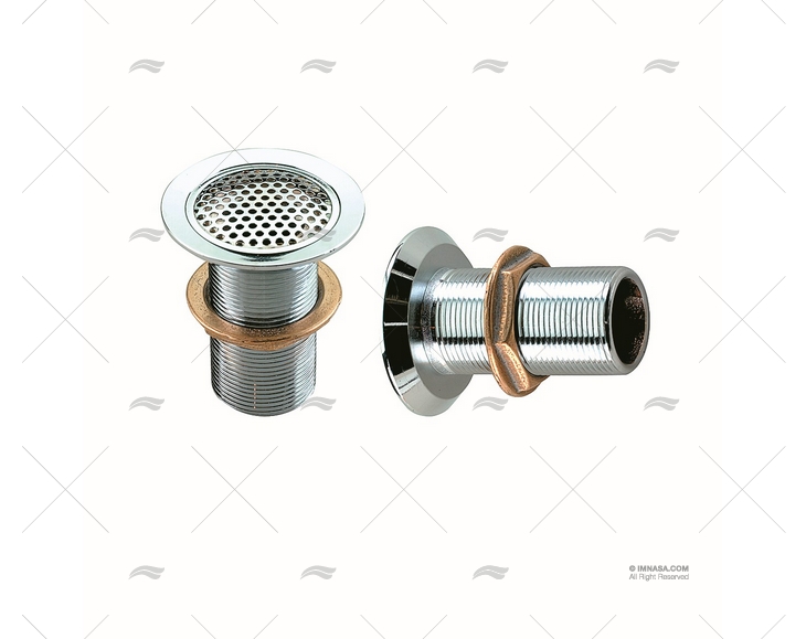 ÉVACUATION DROITE 19mm LAITON CHROMÉ PERKO