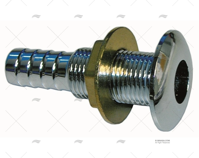 BRASS CROMATED TROUGH HULL 1/2" x 18 GUIDI