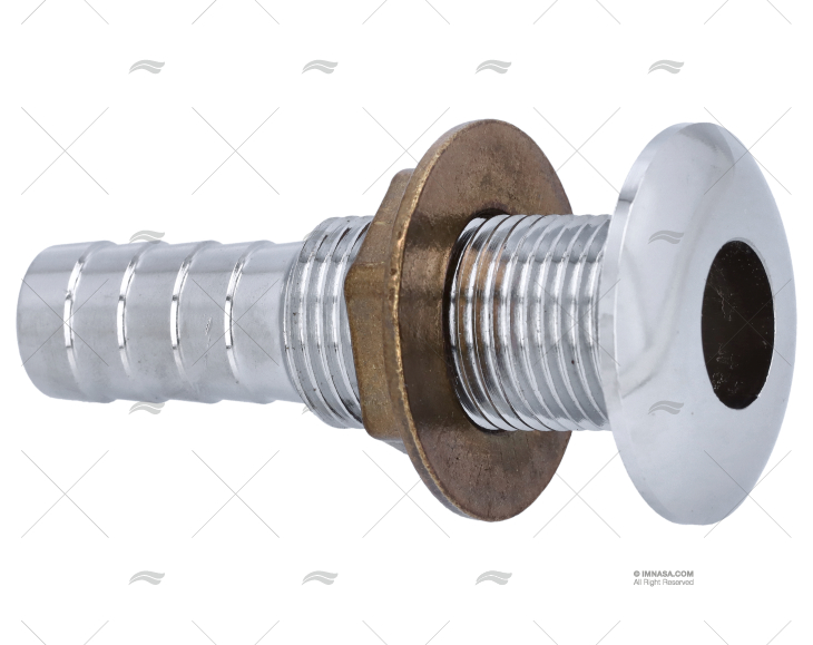 PASSASCAFO OTTONE CROMATO 1/2\"   16mm