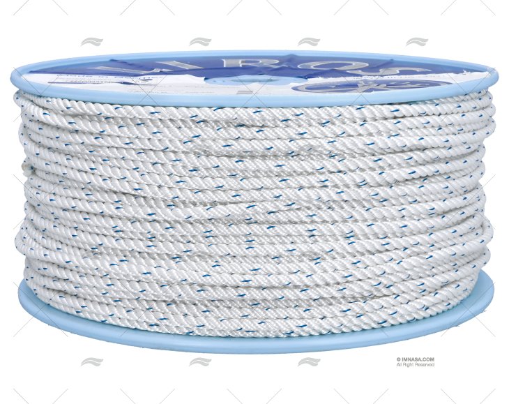 ROPE POLYESTER 06mm BLANCO / DRUM 200MT
