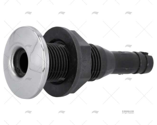 PASSACASCO EM ABS C/TAMPA INOX 1/2"