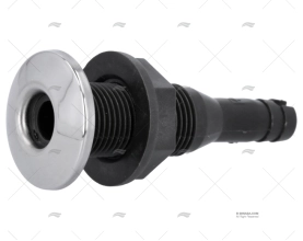 PASSACASCO EM ABS C/TAMPA INOX 1/2"