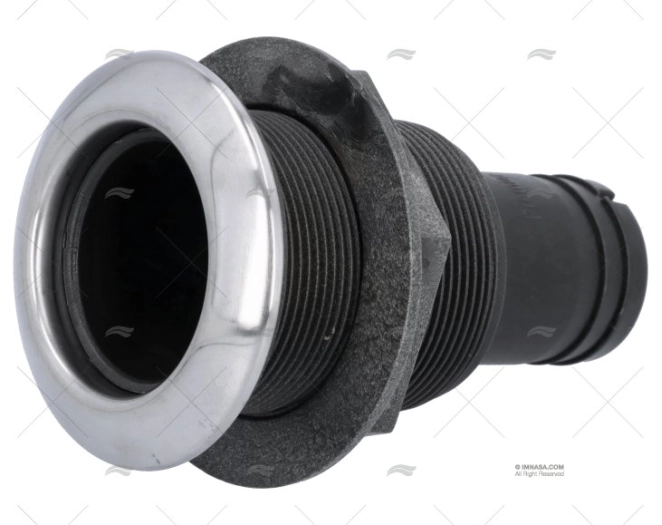 PASACASCO EN ABS C/TAPA INOX 1"1/2