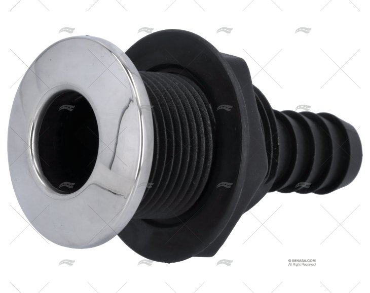 PASSACASCO EM ABS C/TAMPA INOX 3/4"