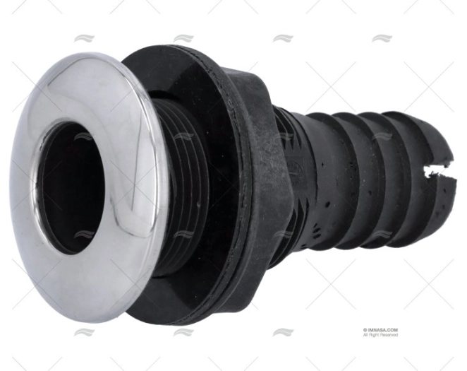 PASSASCAFO IN ABS C/COPERCHIO INOX 1 1/4"