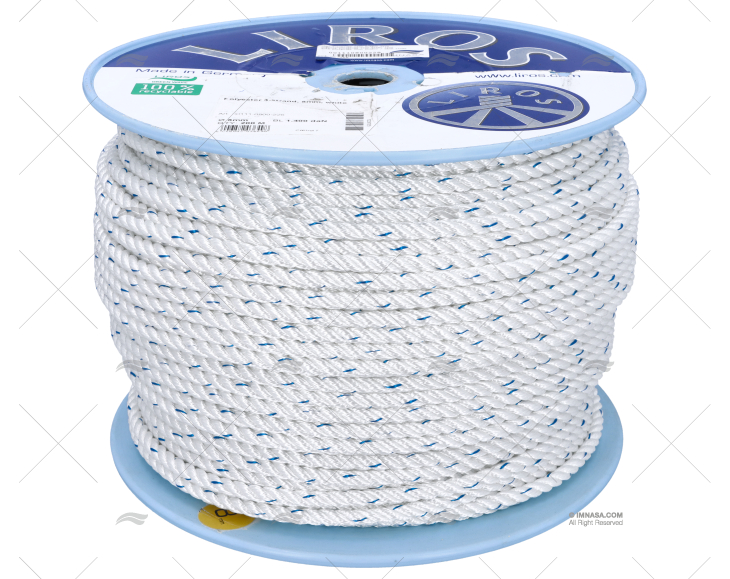 ROPE POLYESTER 08mm BLANCO / DRUM 200MT