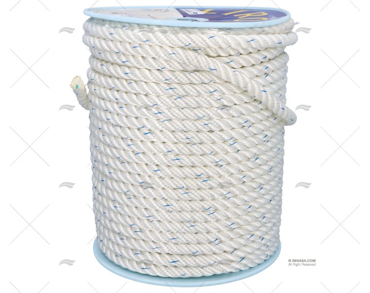 CABO POLYESTER 16mm BLANCO 100m