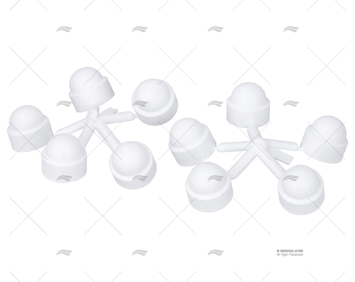 Tampão Tampa Parafuso M10 BRANCO (Pack-10)