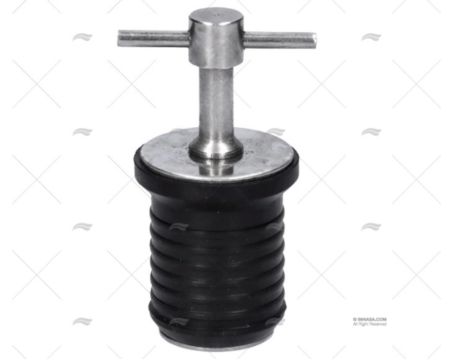 TRANSOM DRAIN PLUG S.S + RUBBER DIA.22mm