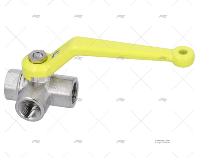 GRIFO FONDO DE BOLA 3 VIAS L 3/8" GUIDI