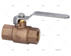TORNEIRA BOLA BRONZE MANETE INOX 1/2" GUIDI