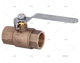 TORNEIRA BOLA BRONZE MANETE INOX 3/4" GUIDI