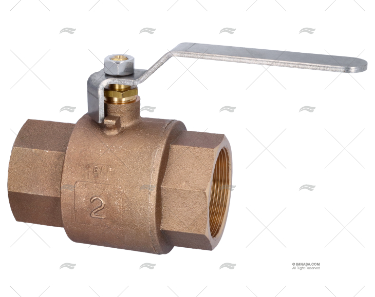 GRIFO BOLA BRONCE MANETA INOX 2" GUIDI