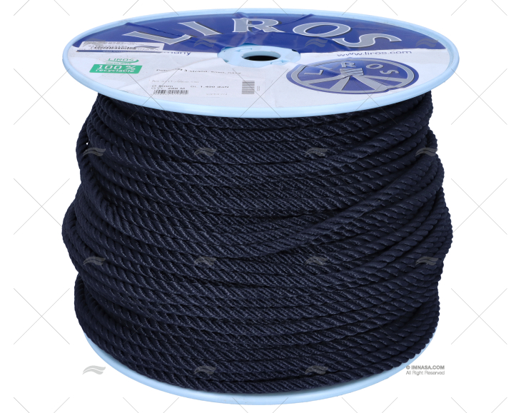 ROPE POLYESTER 08mm NAVY / DRUM 200MT