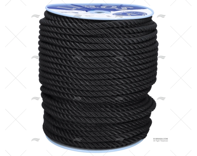 CIMA POLIESTERE 14mm NERO  150m LIROS