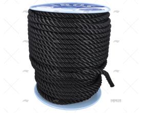 CIMA POLIESTERE 16mm NERO  100m LIROS